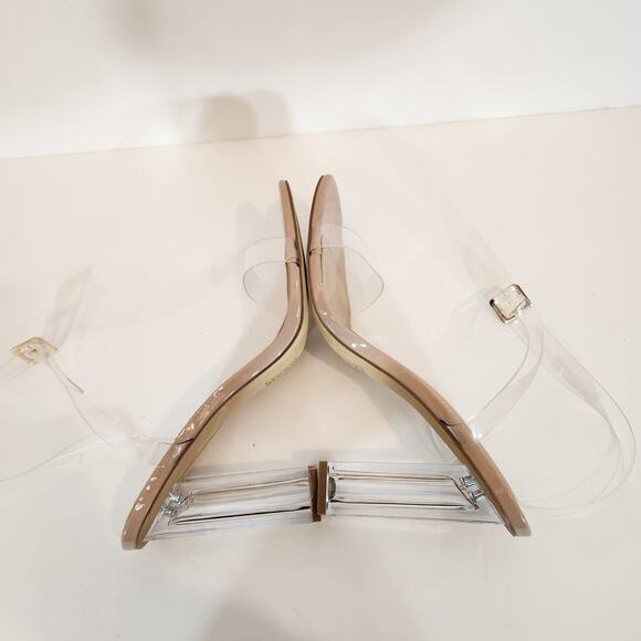 FASHION NOVA The Glass Slipper Clear Lucite Prom Party Wedding Womens 10 FLAWED - Picture 5 of 12